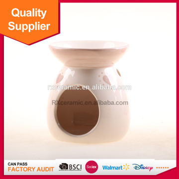 New design hand painting heart design ceramic censer in white