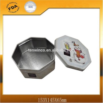 Octagonal Food Tin Can