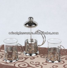 vintage glass stainless steel coffee maker sets