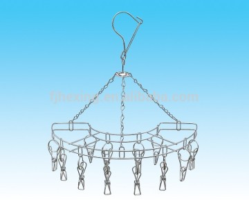 2015 Hot scarf hanger with clip sky hanger stainless clip hanger