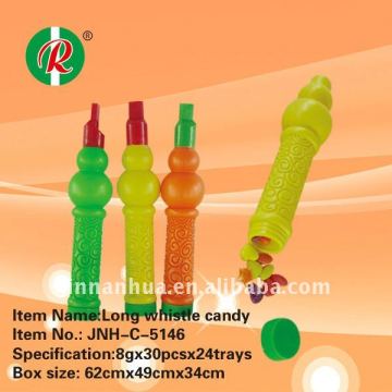 Long whistle candy