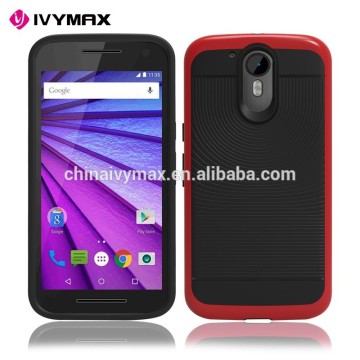 Ultra slim soft tpu case for Motorola G4 PLUS metallic pc bumper case