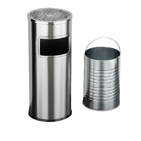 Robuster Outdoor-Mülleimer mit Deckel Durable Outdoor Garbage Can with Lid