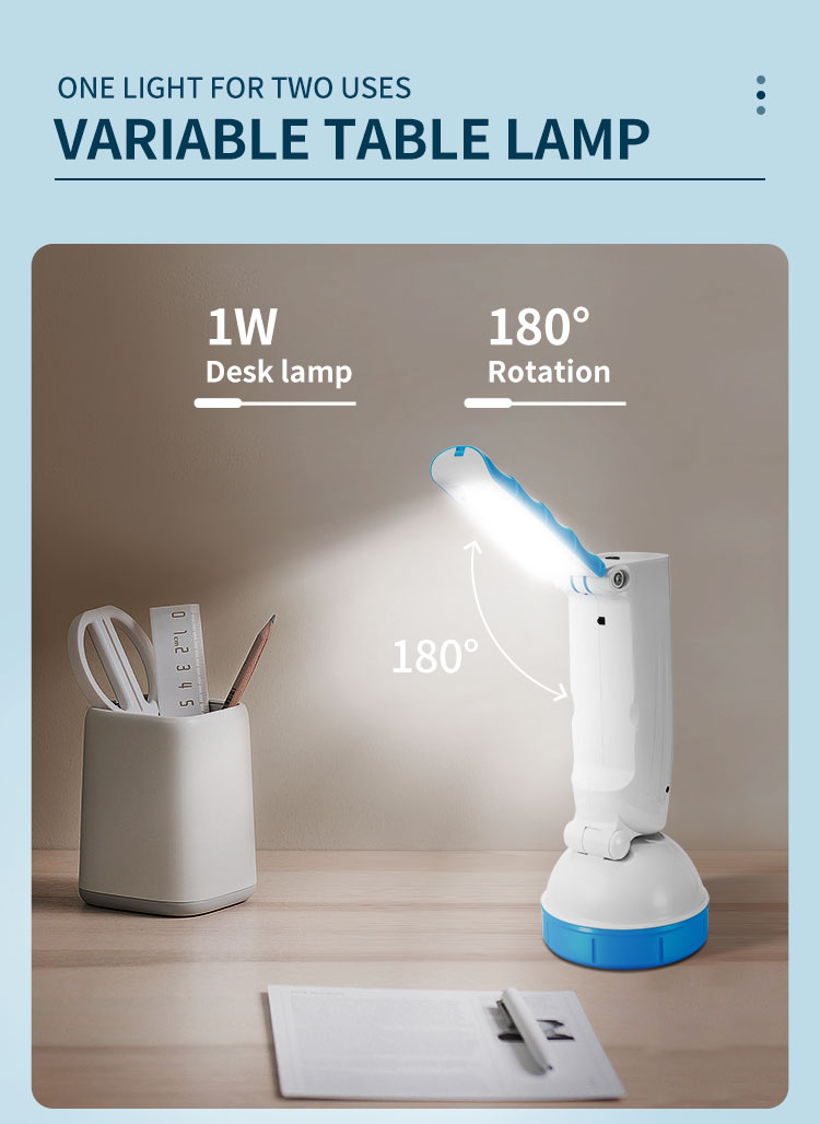 LED Rechargeable Flashlight with SMD Side Desk Lamp Function-9152-detail-3 LED Rechargeable Flashlight with SMD Side Desk Lamp Function-9152-detail-3