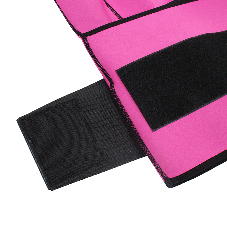 Custom Logo Pink Shaping Curve Zipper Plus Size Neoprene Vest With Belt