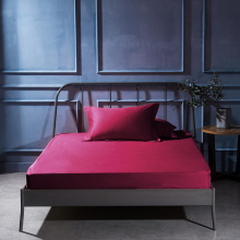 Cherry Red 100% Egyptian cotton fitted sheet