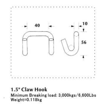 Claw Hook 38mm U Hook