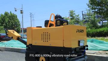 Road Maintenance 800kg Manual Tandem Road Roller With Vibration