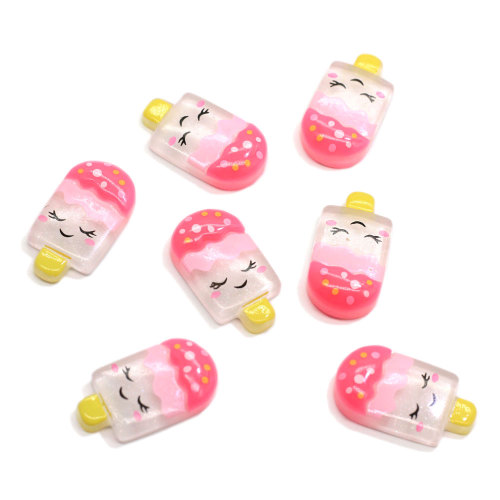 Χονδρικό Kawaii Popsicle Resin Beads Charms Three Colors Cute Summer Food Keychain DIY Deco Fashion κρεμαστό κόσμημα Αξεσουάρ