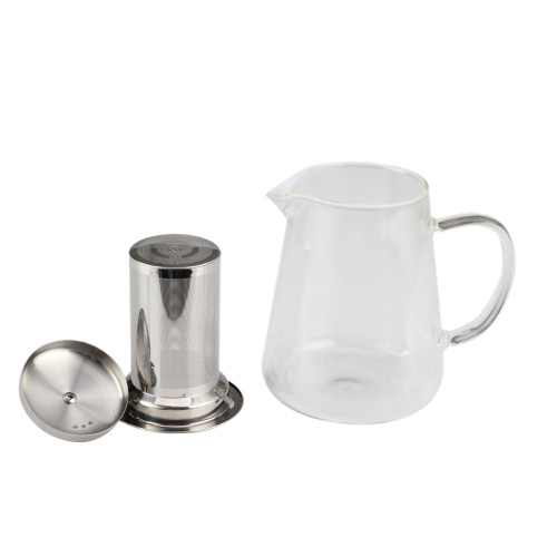 Glasteekanne mit Edelstahl-Infuser