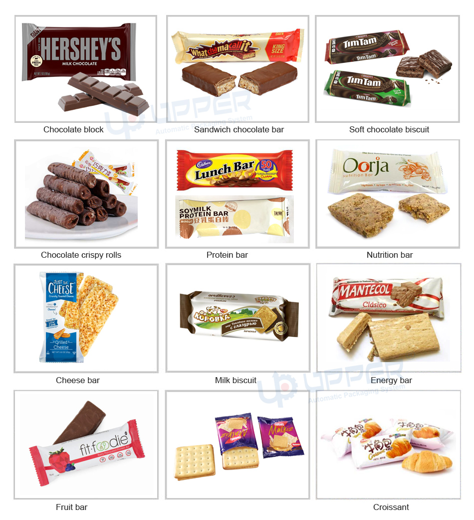 Customized Automatic packing  packaging line solution chocolate bar  cereal bar flow wrapping packing machine
