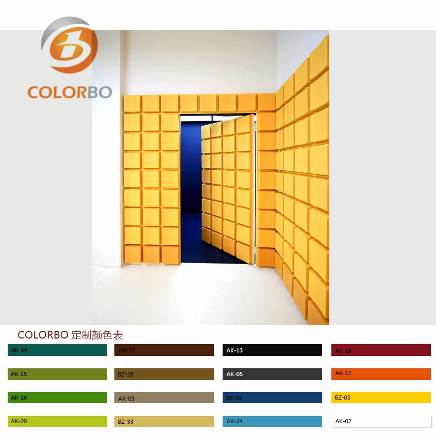 3D Polyester Fiber Soundproofing Acoustic Panels for Wall