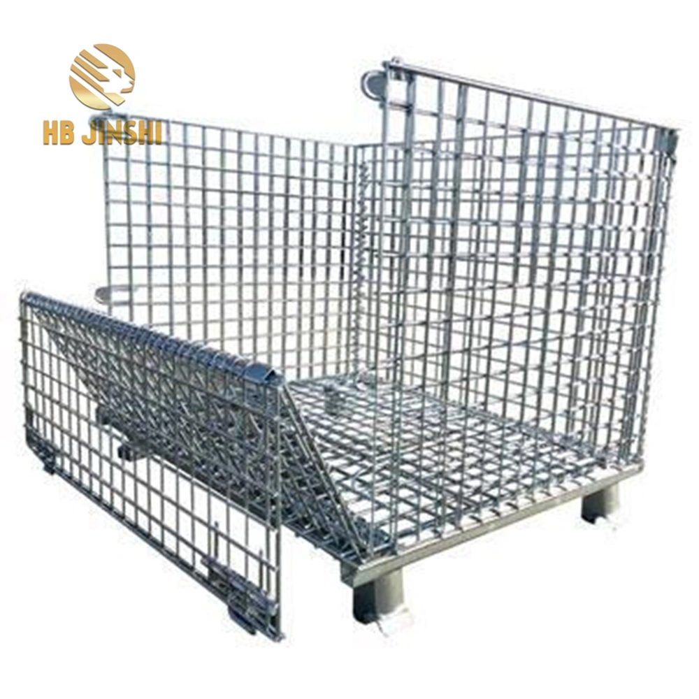 6mm Thickness Industrial Pallet Racks Steel Wire Mesh Containers Stackable