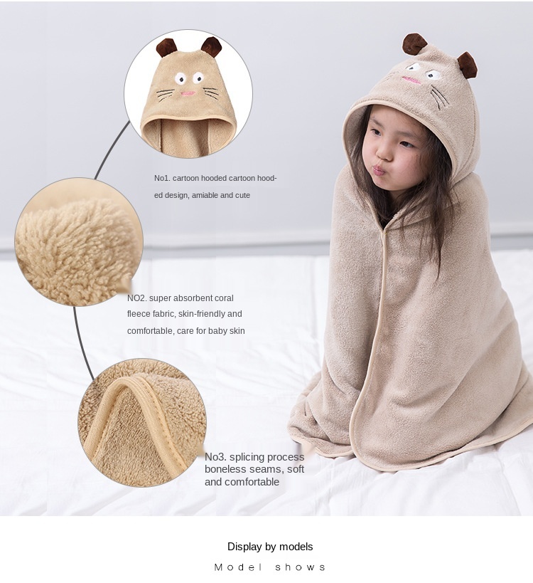 Animal Shape Baby Hooded Bathrobe Cute Baby Bath Towel Baby Bath Towel Fashion Newborn Blankets Kids Towel With Hood