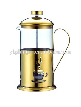 Gold French Press Expresso Glass Coffee Maker