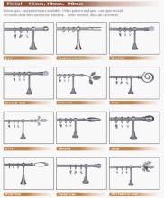 electroplating metal curtain rod set