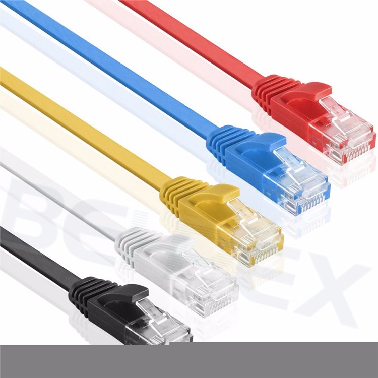 High Quality Flat Ethernet Cable Lan Cat5e/cat6 Patch Cord