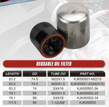 universal billet re-usable oil filter