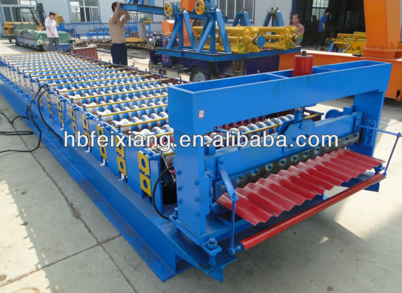 Corrugated Roof Tile Metal Sheet Roll Forming Machine in Tile Making Machinery