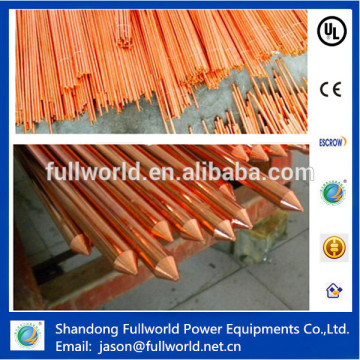 copper plated steel ground stakes/steel ground rod with clamp/copper clamp