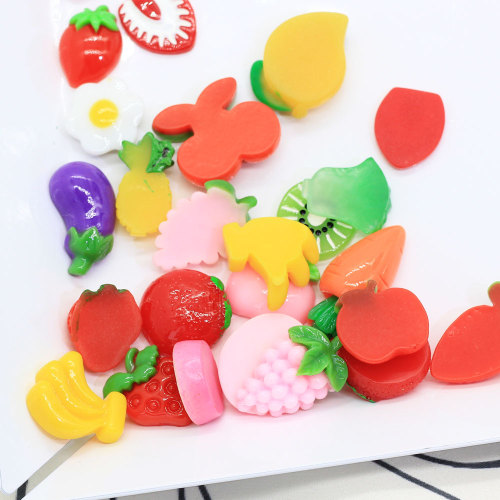 Mixed Fruit Series Slime Bead Making Supplies Fruit Slime Charms For DIY Collage Crafts