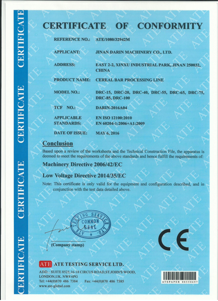 CE certificate