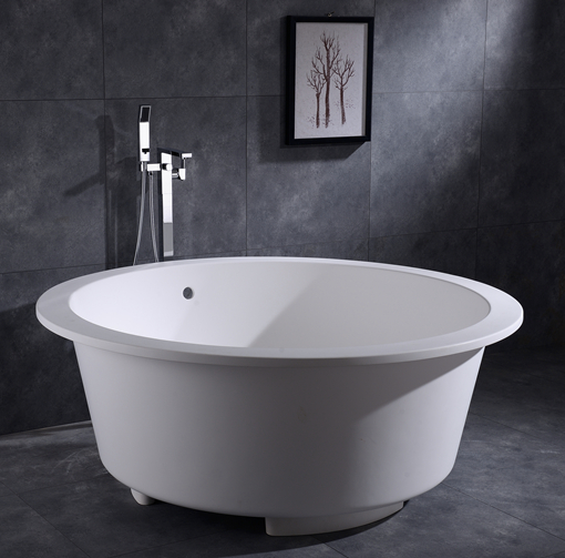 White Round Bathtub Freestanding