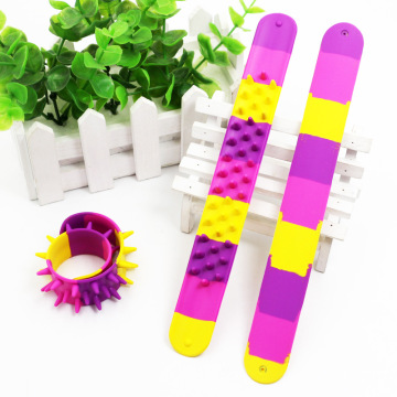 Partihandel spiky slap armband spiky silikon slapband