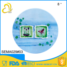 cheap practical melamine 8 inch round thin plastic cutting board