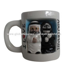 Ceramic mugs, Dubai souvenir embossed mug