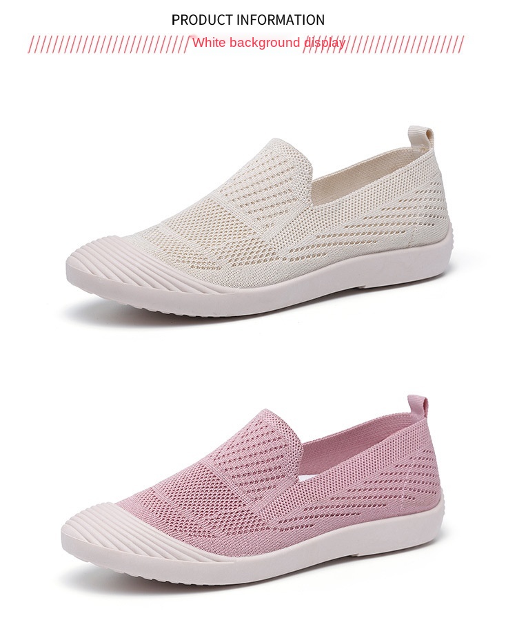 36-40 yards Wholesale slip-on casual Shoes Flying woven breathable cloth shoes mesh light soft sneakers Walking shoes for women