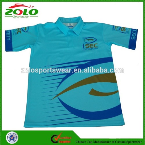 Custom Made Microfiber Moisture Adult Men's Dye Sublimation Polyester Polo Shirts