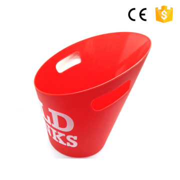 Plastic clear beer standing ice bucket clear wine ice bucket