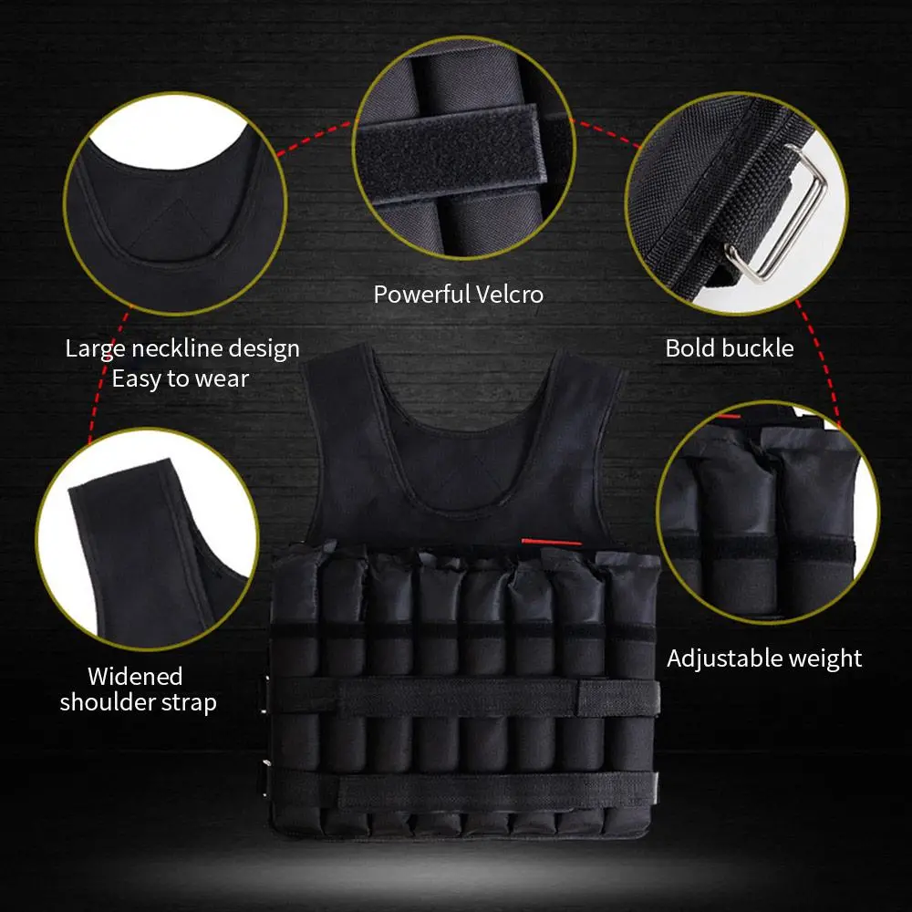 Gym Equipment Wholesale Tactical Weight Vest 10kg Fitness Weighted Loss Vest