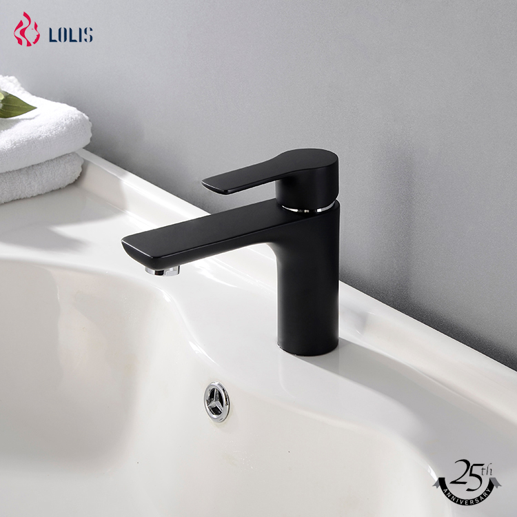 BNF600-H Single Handle Square Shape Black Basin Mixer Faucet