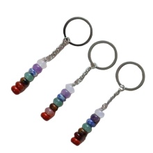 7 Chakra Healing Stones Key Chain Set for Girls