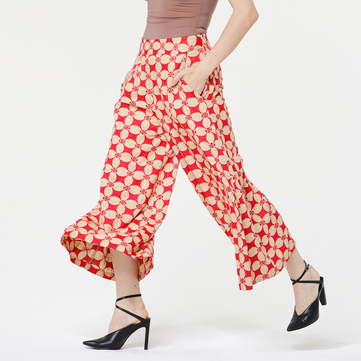 Embroidery Women's wide-leg pants Embroidery Women's wide-leg pants