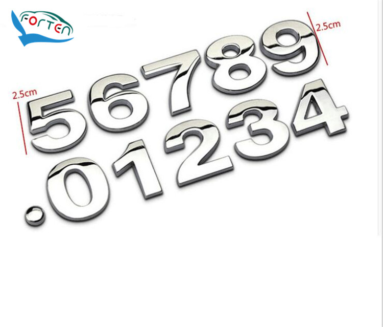 Luxury Cars Logo Accessories Trunk Emblem Door Side ABS 3D Chrome Sticker Badge