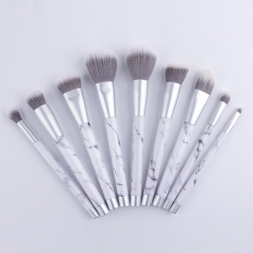 Marble makeup brush set synthetic with packaging box
