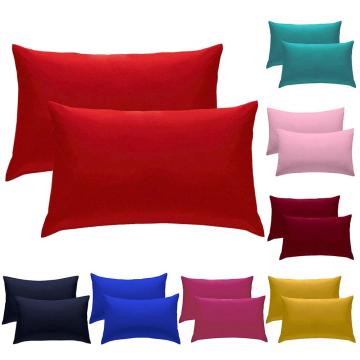 50x70cm 2Pcs Soft Solid Color Cushion Pillow Case Home Chair Supplies