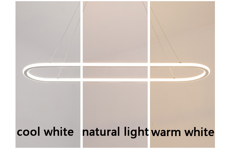 New style chandelier led pendant light creative rectangular dining table hanging lamp