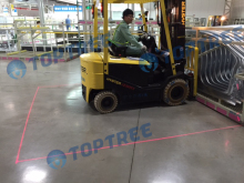 Toptree Red/Green Laser Line Light 9-80v forklift SAFETY light
