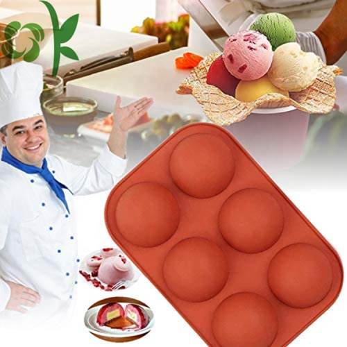 Hot Selling 6 Semicircular Silicone Cake Chocolate Mold