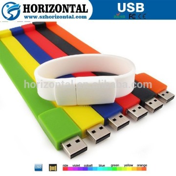 Eco- friendly silicone bracelet usb flash drive