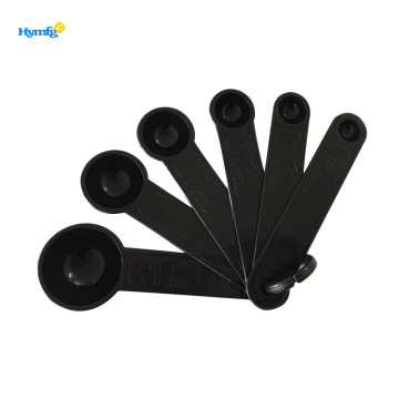 Plastic round shape 6pcs measuring spoon set