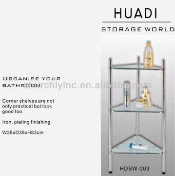 glass shelves 3 tier corner shelves for shower room