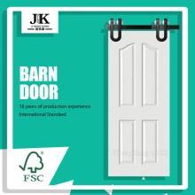 JHK-004 Internal White Wooden Doors Finished Interior Barn Door