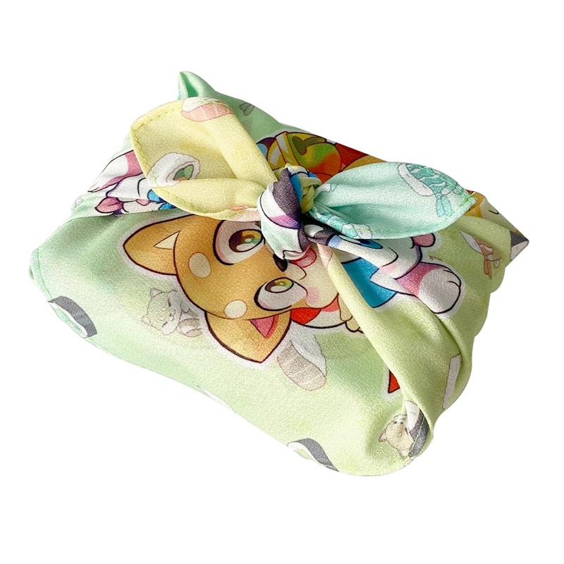 Custom Design Japanese Furoshiki Wrapping Cloth Gift Bag Wrapping