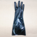 Guantes de trabajo de PVC Black PVC acabado arenoso