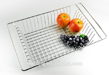 kitchen metal sliding storage baskets